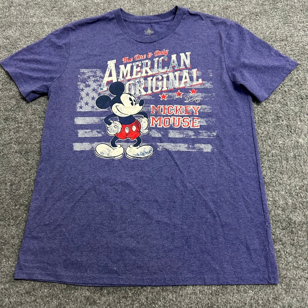 Disney T-Shirt Mens Size M Purple American Original Mickey Mouse Graphic Tee